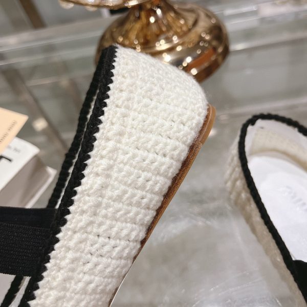MIUMIU CROCHET KNIT BALLERINA SHOES WHITE 5F138E 2CQ2 F0C56 F 005