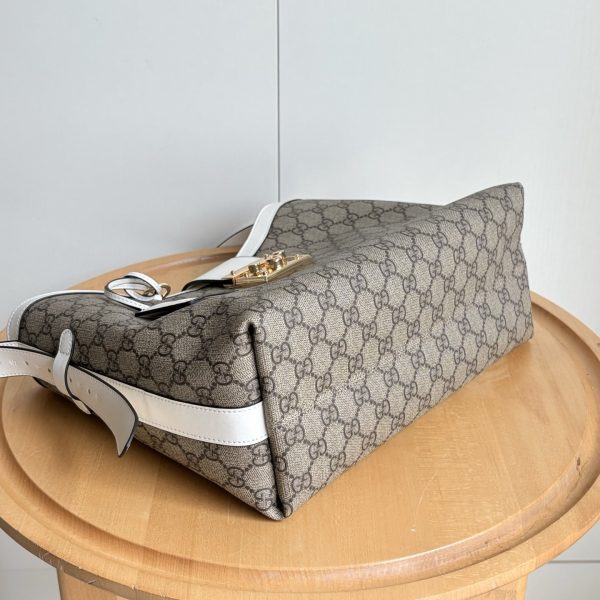 GUCCI PADLOCK GG MEDIUM SHOULDER BAG WHITE 29CM