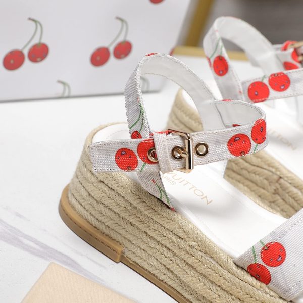 LOUIS VUITTON X TAKASHI MAYA PLATFORM SANDAL MONOGRAM CHERRY 1AHNSK