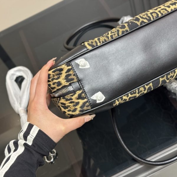 PRADA LEOPARD PRINT HANDLE BAG 34CM