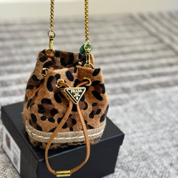 PRADA LEOPARD PRINT MINI POUCH 15CM