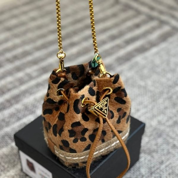 PRADA LEOPARD PRINT MINI POUCH 15CM