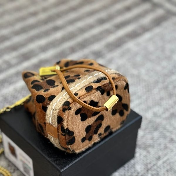 PRADA LEOPARD PRINT MINI POUCH 15CM