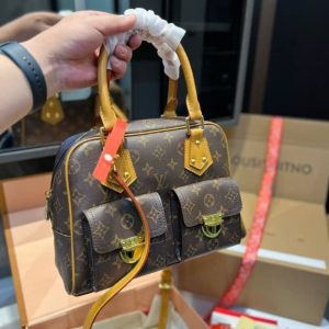 LOUIS VUITTON MANHATTAN PM BAG MONOGRAM CANVAS BROWN 29CM