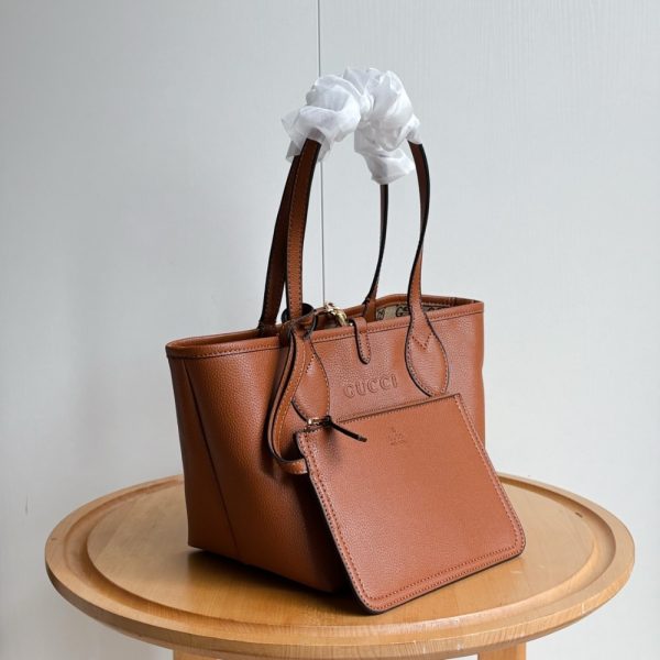 GUCCI TOTISSIMA SMALL REVERSIBLE TOTE BAG BROWN 21CM 839124 AAFEQ 2743