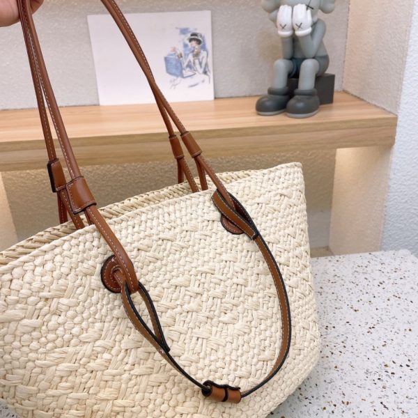 LOEWE ANAGRAM BASKET BAG TAN 30CM A223P65X01 2435