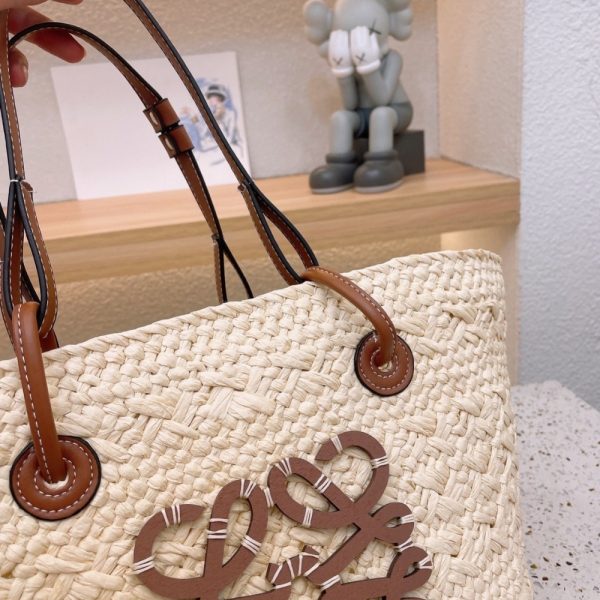 LOEWE ANAGRAM BASKET BAG TAN 30CM A223P65X01 2435