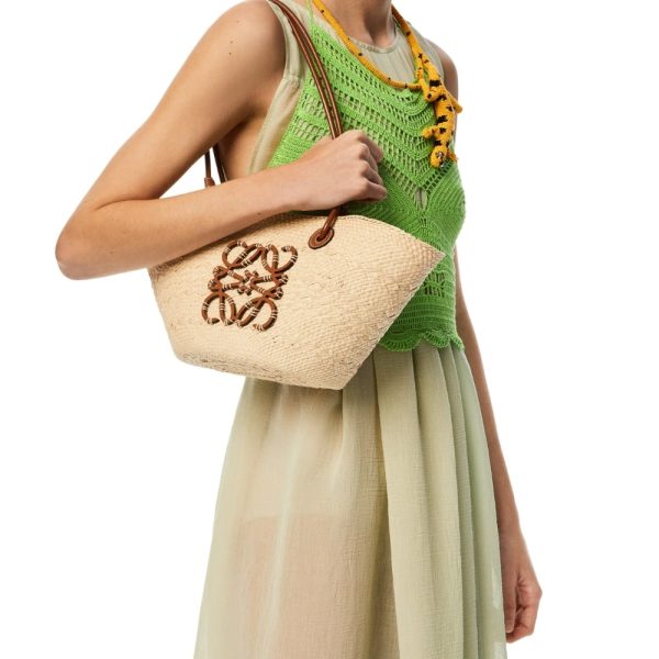 LOEWE ANAGRAM BASKET BAG TAN 30CM A223P65X01 2435