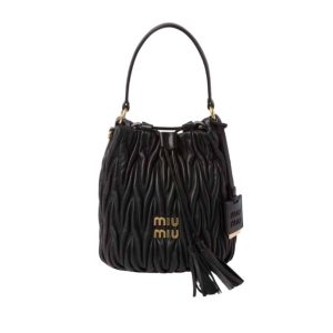 MIU MIU MATELASSÉ NAPPA LEATHER BAG BLACK 17CM 5BE084 N88 F0002 V OOO