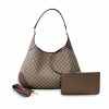GUCCI B LARGE SHOULDER BAG BEIGE AND DARK GREY 50CM