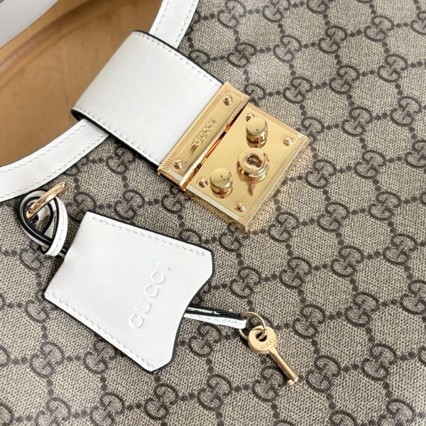GUCCI PADLOCK GG MEDIUM SHOULDER BAG WHITE 29CM