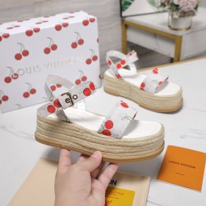 LOUIS VUITTON X TAKASHI MAYA PLATFORM SANDAL MONOGRAM CHERRY 1AHNSK