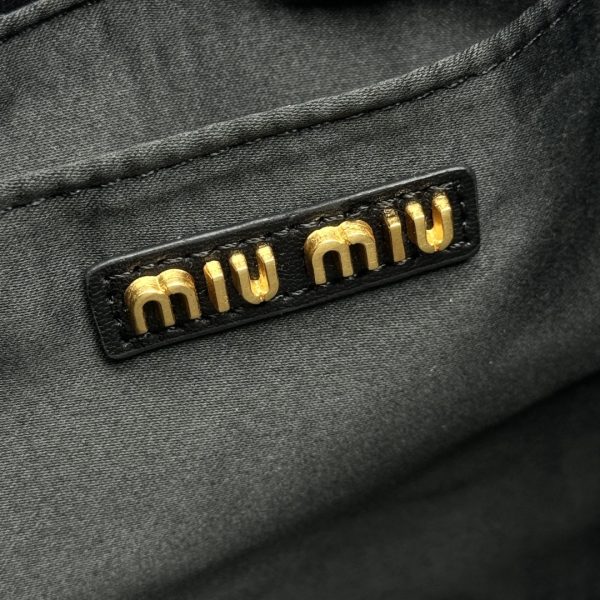 MIU MIU MATELASSÉ NAPPA LEATHER BAG BLACK 17CM 5BE084 N88 F0002 V OOO