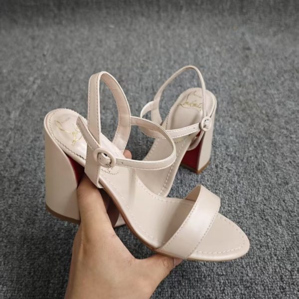 CHRISTIAN LOUBOUTIN MISS JANE 85 SANDAL BEIGE 1240672F608