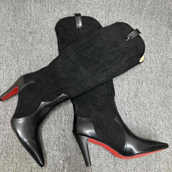 CHRISTIAN LOUBOUTIN SANTIA BOTTA 85 BOOTS BLACK 3220701BK01