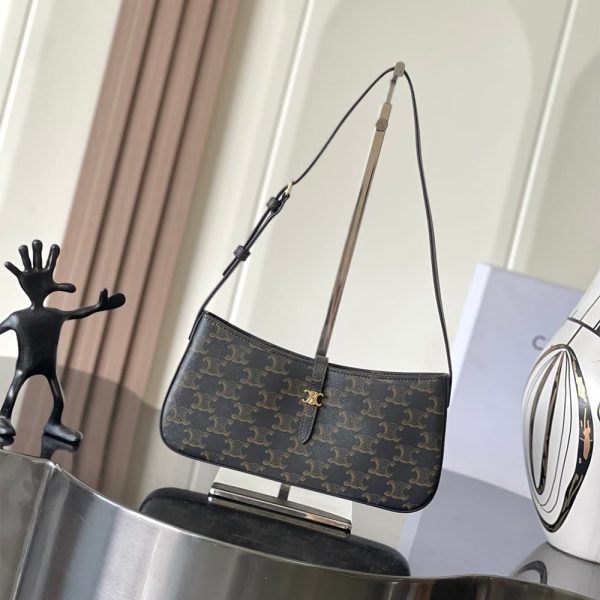 Celine TINA SHOULDER BAG IN Triomphe canvas