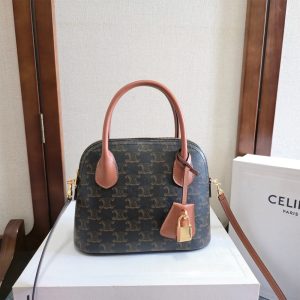 Celine TEEN HONORINE BAG IN Triomphe Canvas and Calfskin