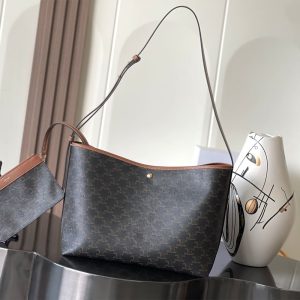 Celine SOFT SHOPPER BAG IN Triomphe Canvas and Calfskin (HIGH-END GRADE)