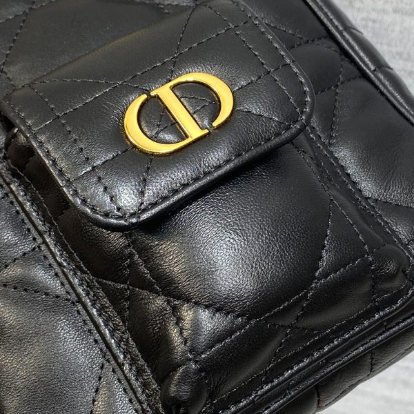 Dior Small Dior Caro Multicarry Backpack with Chain(HIGH-END GRADE)