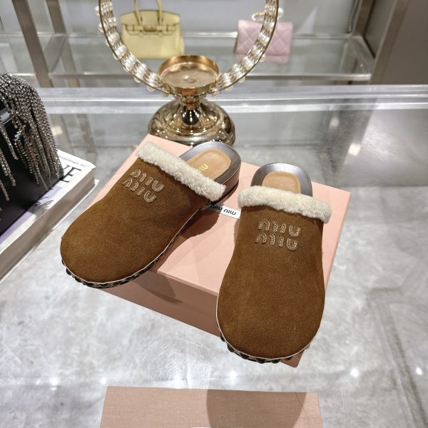 MIUMIU SUEDE CLOGS COCOA BROWN 5Z504E Z0G F0324 F ZF30
