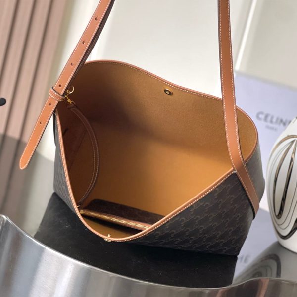 Celine SOFT SHOPPER BAG IN Triomphe Canvas and Calfskin (HIGH-END GRADE)
