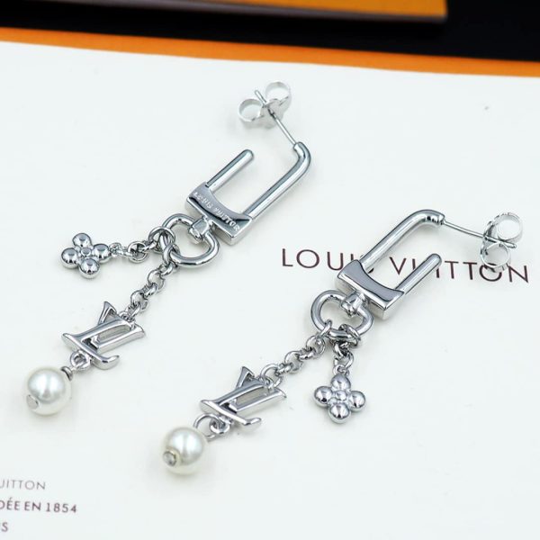 LOUIS VUITTON LV ICONIC HOOK EARRINGS SILVER M02674