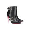 CHRISTIAN LOUBOUTIN GIDDYLINA 100 LEATHER ANKLE BOOTS BLACK P00992472