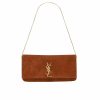 SAINT LAURENT REVERSIBLE KATE MEDIUM IN SUEDE BROWN 22CM 5538041S78W7761