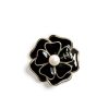 CHANEL BROOCH GOLD WITH BLACK AND PEARLY WHITE ABG238 B21624 U3367