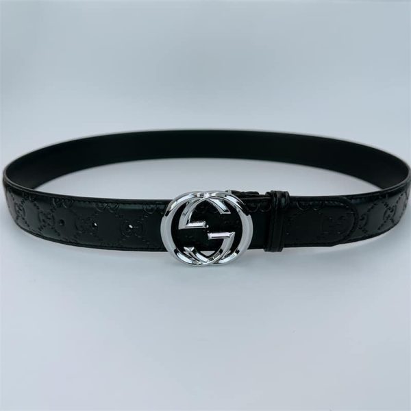 GUCCI INTERLOCKING G BUCKLE BELT BLACK