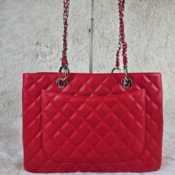 CHANEL GRAND SHOPPING TOTE RED 33CM