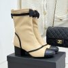 Chanel Ankle Boots in Mesh and Grosgrain