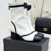 Chanel Ankle Boots in Mesh and Grosgrain