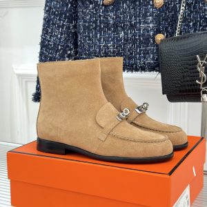 Hermès Kelsy Suede Ankle Boots |