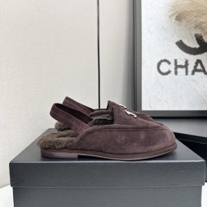 Chanel 25A slingback Suede vinous