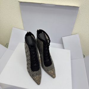 Dior Mesh Lace-Up Boots