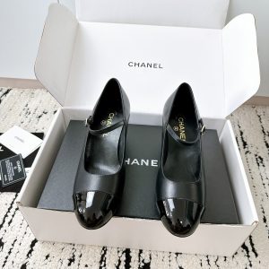 Chanel Mary Janes Black Flats