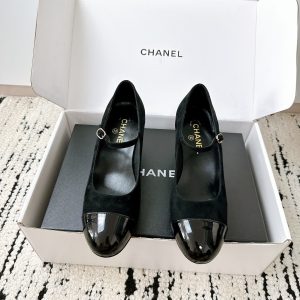 Chanel Mary Janes Black Flats
