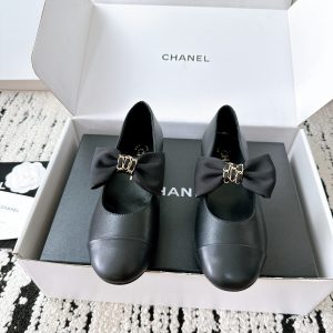 Chanel Black Jennie Ribbon Flats