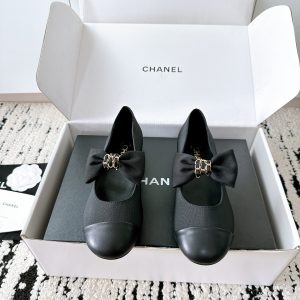 Chanel Black Jennie Ribbon Flats