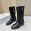 Chloé Leather Biker Boots