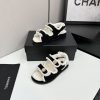 Chanel White and Black Sandal