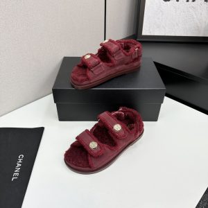 Chanel Red Sandal