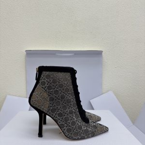 Dior Mesh Lace-Up Boots