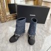 CHANEL CC Coin Charm Leather Short Boots