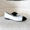 Chanel White Jennie Ribbon Flats