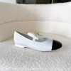 Chanel White Jennie Ribbon Flats
