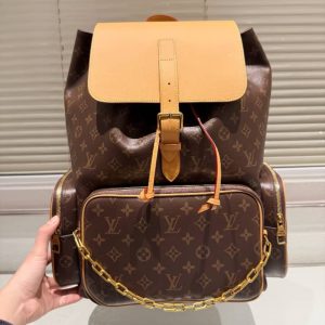 LOUIS VUITTON TRIO BACKPACK BROWN 43CM M44658