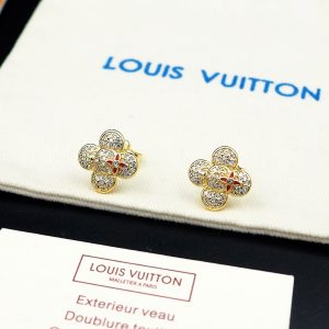 LOUI VUITTON VIVIENNE EARRINGS IN GOLD