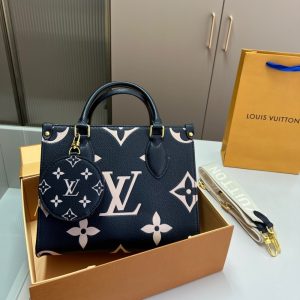 LOUIS VUITTON ONTHEGO PM BLACK AND BEIGE 25CM M45659
